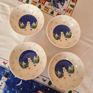 Nikko Winter Wonderland Cereal Bowls - Set of 4